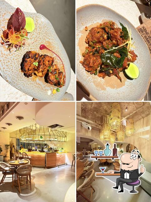 This is the picture displaying interior and food at Zoi