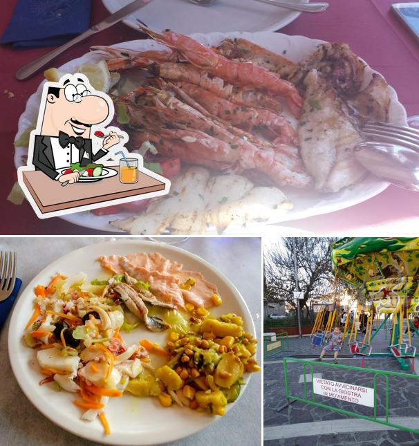 Questa è la immagine che mostra la cibo e area giochi di Mare Village