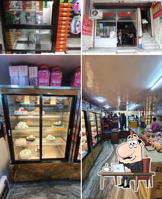 The interior of Pooja Bakery