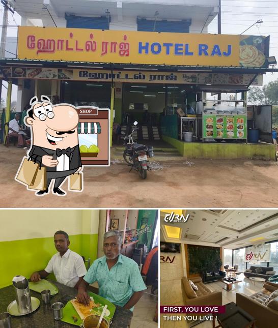 The exterior of RAJ HOTEL