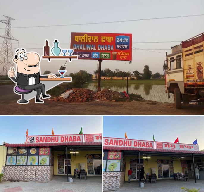 The picture of interior and exterior at Sandhu Dhaba - Mandophal