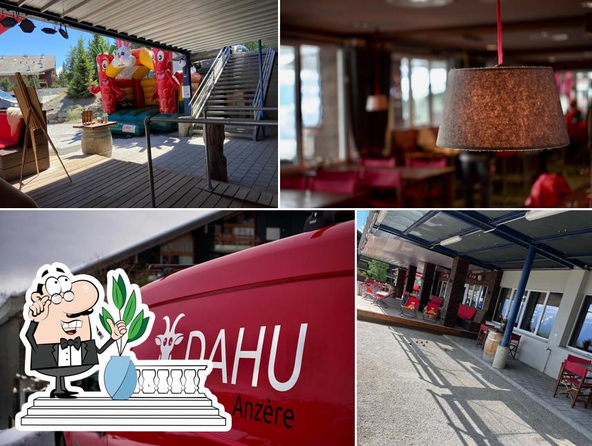Questa è la immagine che mostra la esterno e cibo di Brasserie Dahu