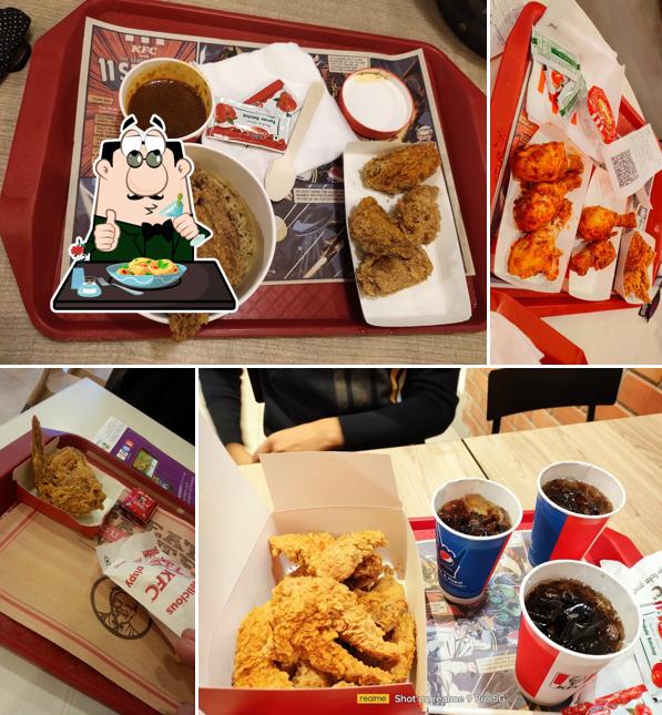 Fried chicken at KFC
