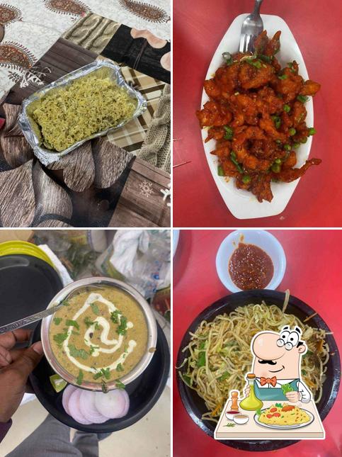 Food at Sky Wings restaurant