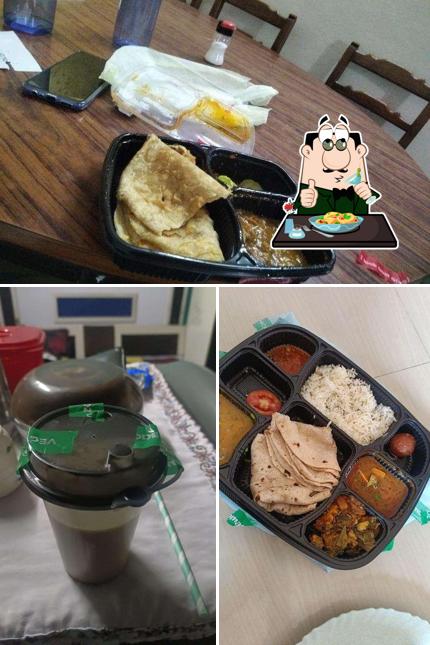 Check out the image showing food and interior at Waheguru Ka Dhaba