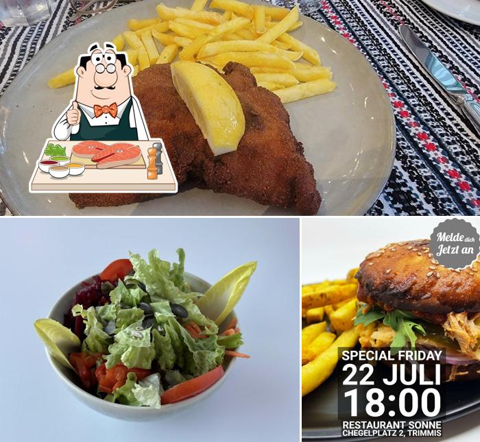 Fish and chips al Restaurant Sonne