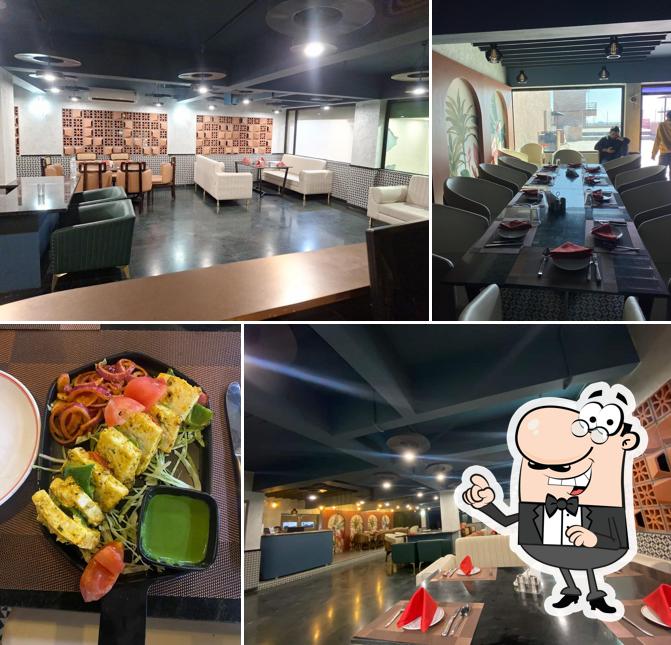 The interior of The Wave Cafe & Restaurant @Best Rooftop Cafe & Pure Veg. Dining in Jodhpur
