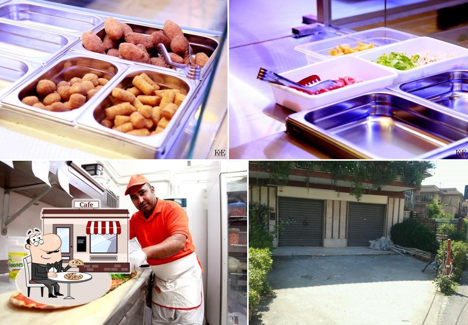Tra le varie cose da Mastro Pizza si possono trovare la esterno e cibo