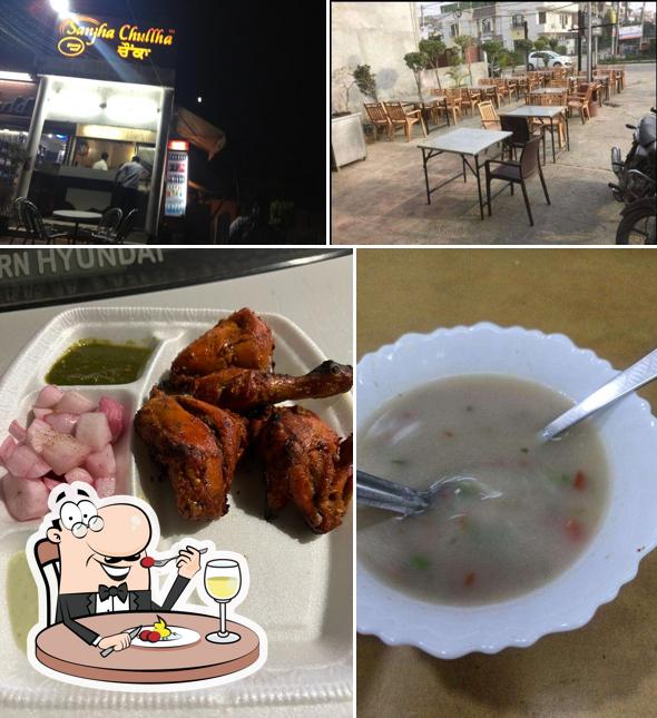 Among different things one can find food and interior at Sanjha Chullha chaunka