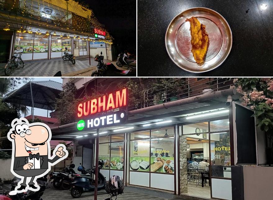 Hotel Subham (ഹോട്ടൽ ശുഭം) is distinguished by exterior and food