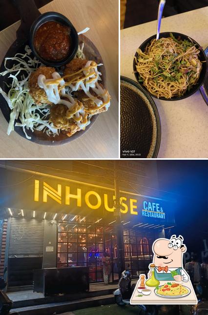 Check out the picture displaying food and exterior at INHouse Cafe