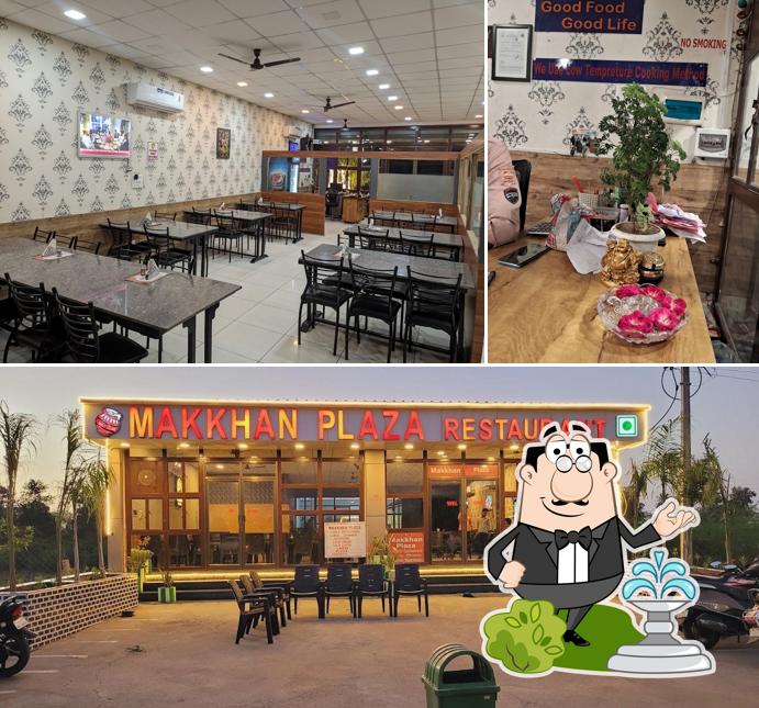 Check out the image depicting exterior and interior at Makkhan plaza restaurant