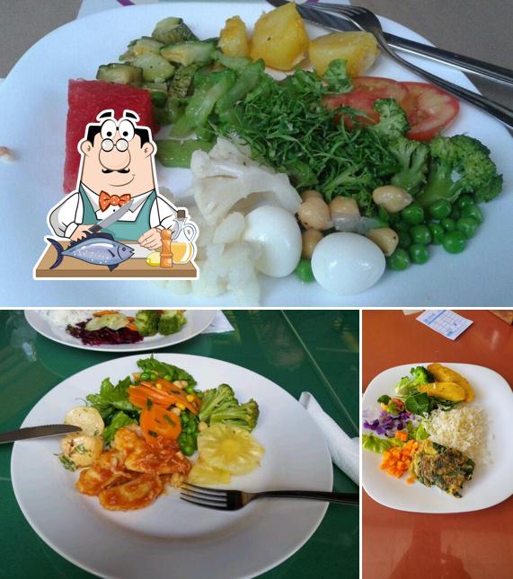 Salmão grelhado em Galeria Restaurante