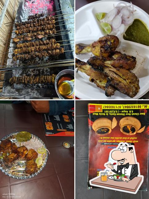 Meals at Champaran Meat House, Gaur Chowk