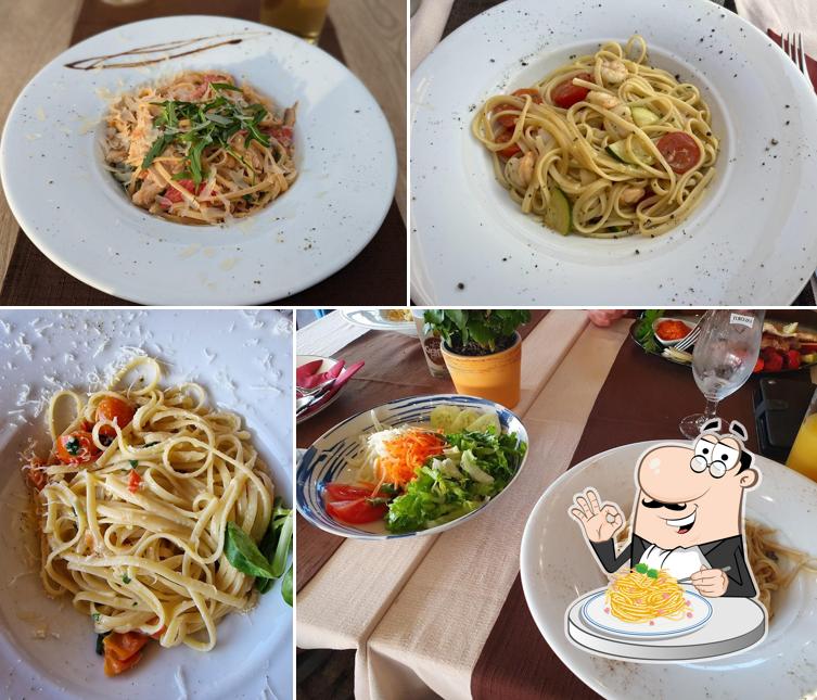 Spaghetti alla carbonara al Restoran Laguna