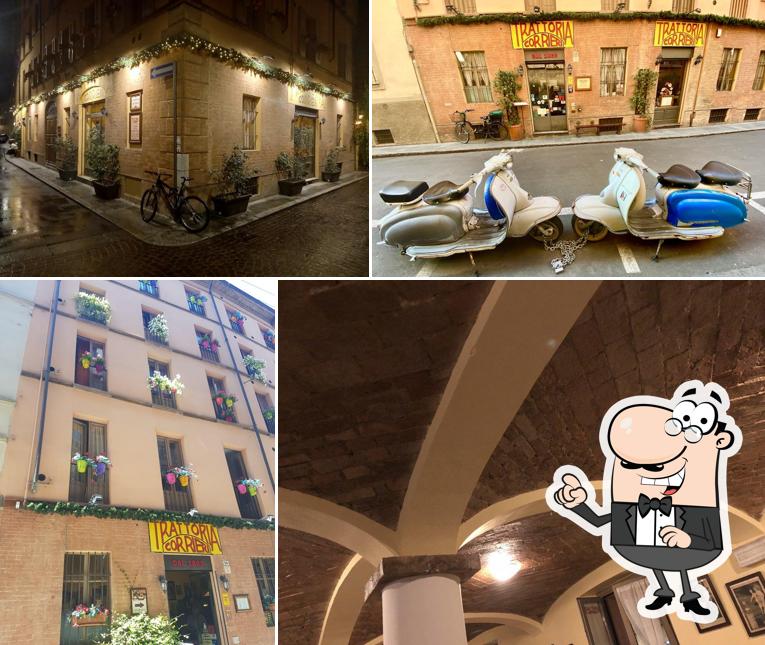 Curiosa tra l'area esterna di Trattoria Corrieri Parma