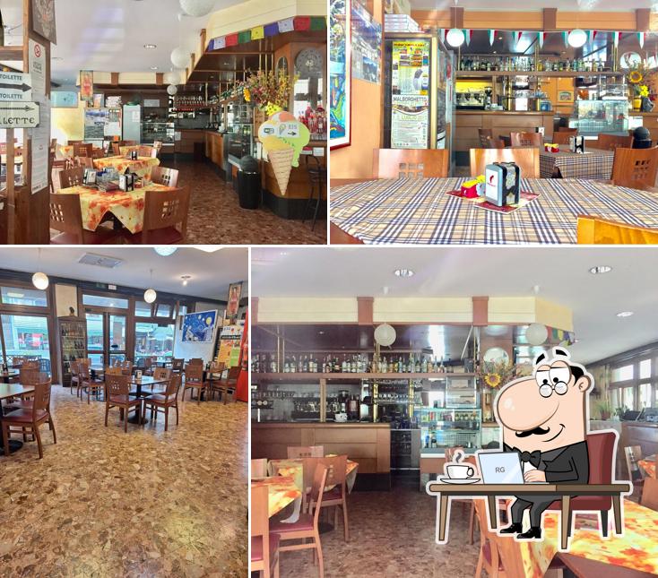 Gli interni di caffè corin