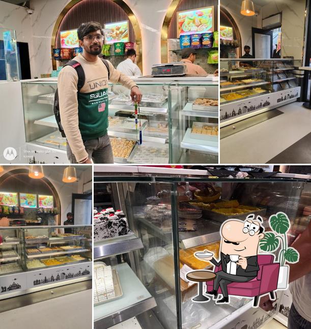The interior of Brijwasi Sweets, Bakery, Namkeen