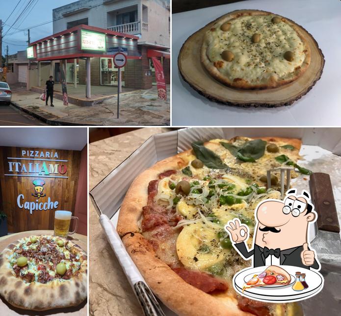 No Pizzaria ItaliAmo Capicche Rodizio Espaço Kids Espaço Pet, você pode degustar pizza