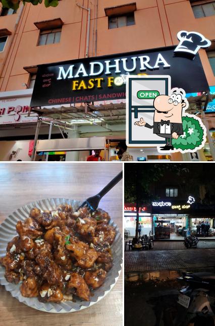 The exterior of Madhura Fast Food