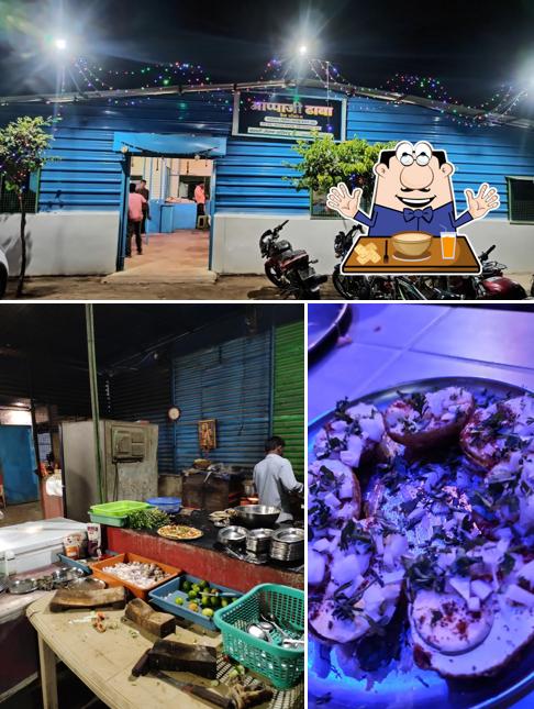 The image of Apaji Dhaba’s food and exterior