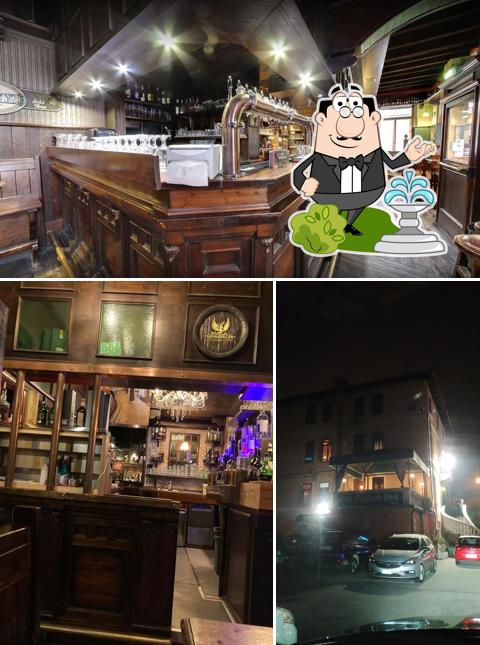 La esterno e bancone da bar del ristorante