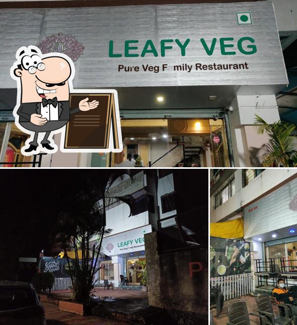 The exterior of Leafy Veg & Non-Veg Bar Restaurant
