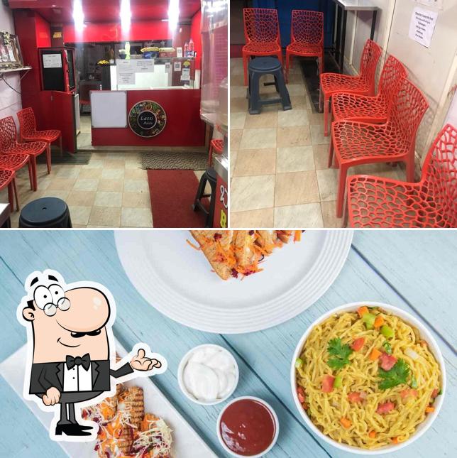 The photo of interior and food at Lassi Adda