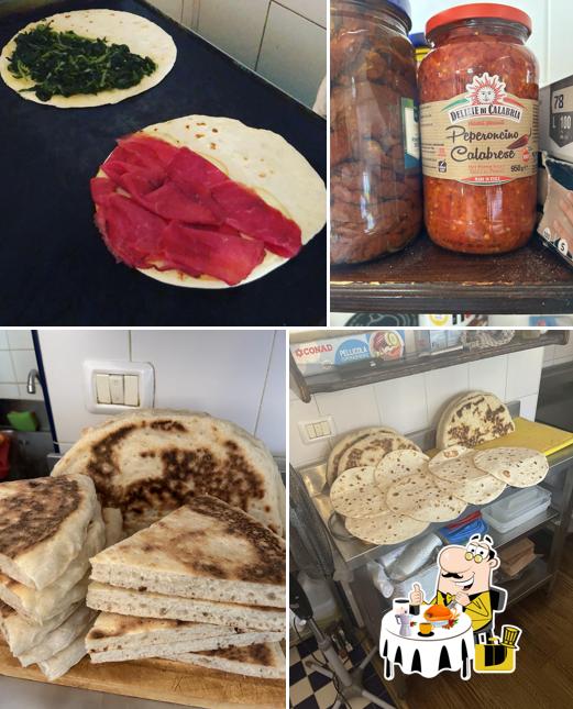 Cibo al Piada e Delizie - Torta al testo, e Piadina senza strutto