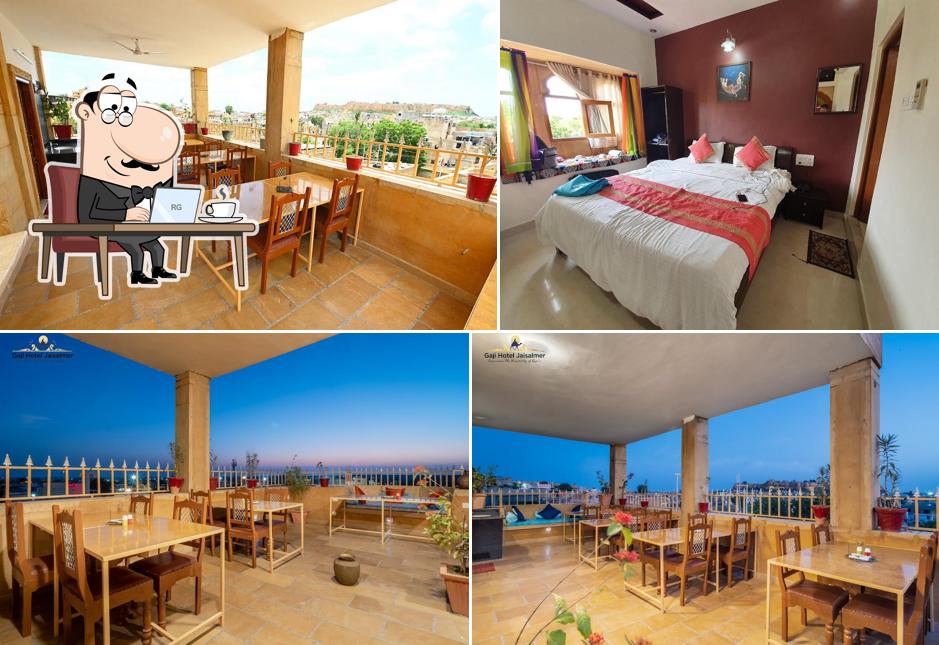 Take a seat at one of the tables at Gaji's Restaurant