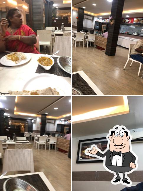 The interior of Aishwarya Hotel