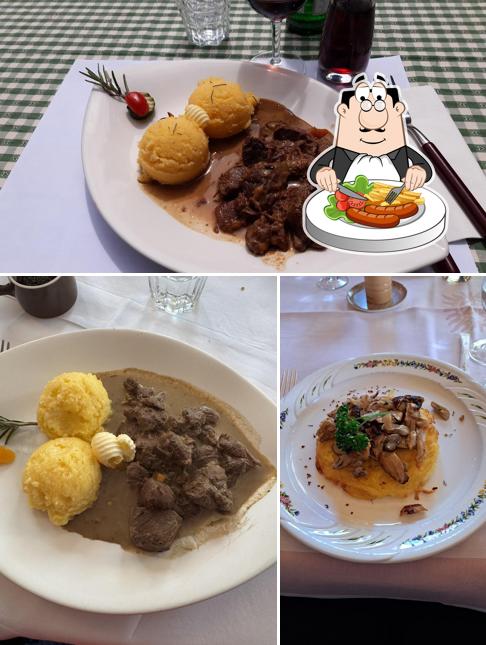 Questa è la immagine che presenta la cibo e bevanda di Pension & Restaurant Crasta