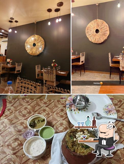 Vedas Earth Bistro is distinguished by interior and food