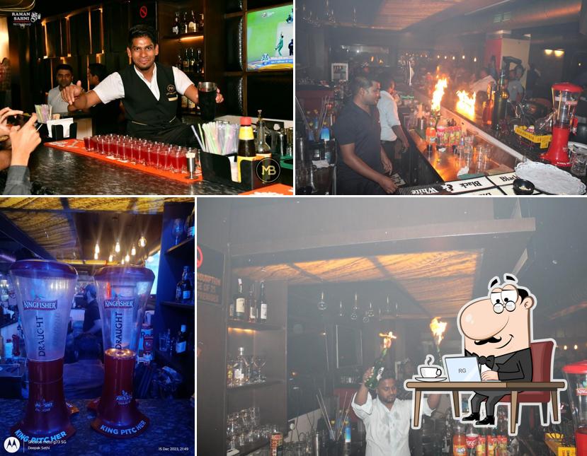 Take a seat at one of the tables at BIG B