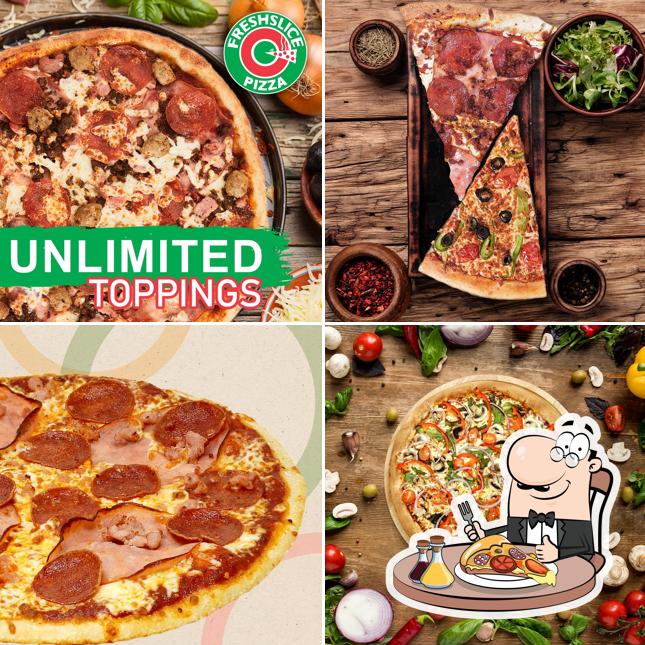 A Freshslice Pizza, vous pouvez commander des pizzas