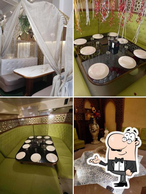 Take a seat at one of the tables at Bhiwandi Darbar -