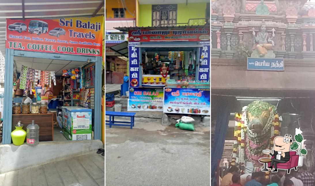 The interior of Sri balaji travels tea,coffee,cool drinks,milk stall
