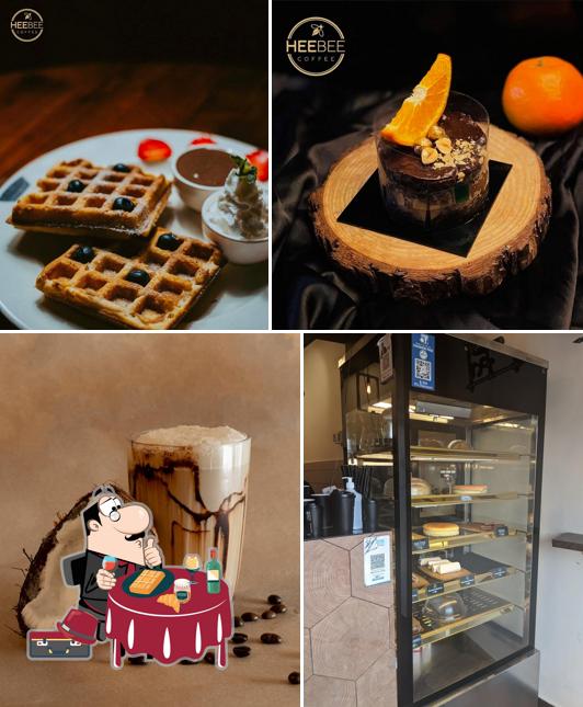 Waffles at HeeBee Coffee