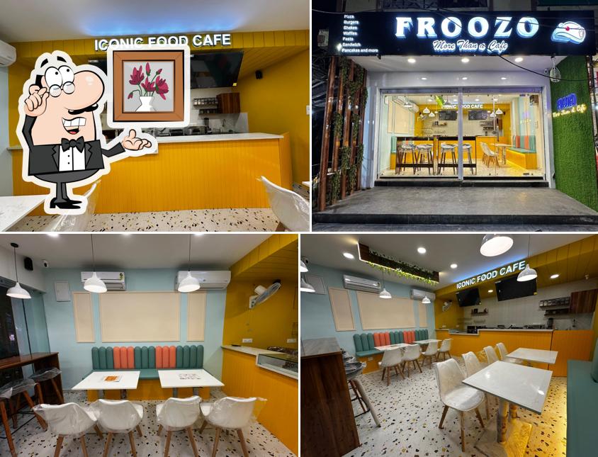 Take a seat at one of the tables at Froozo Cafe