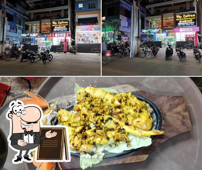 The picture of The Zafran Family Restaurant’s exterior and food