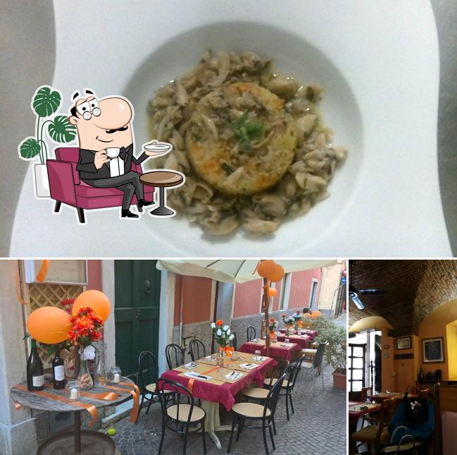 Questa è la foto che presenta la interni e cibo di Osteria del Monsignore