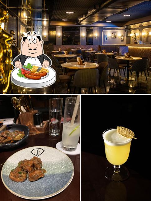 The picture of food and interior at F Bar by Fashion TV