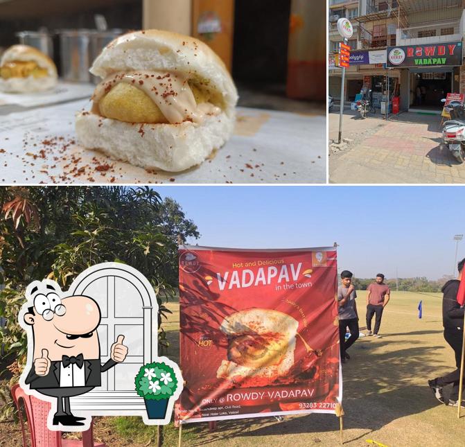 Among various things one can find exterior and food at Rowdy vadapav- Best vadapav in town