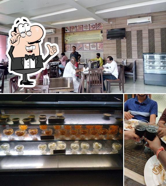 The interior of Great Sagar Restaurant Aurangabad