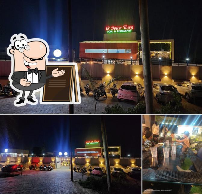 18 DownTown Pool & Restaurant is distinguished by exterior and food