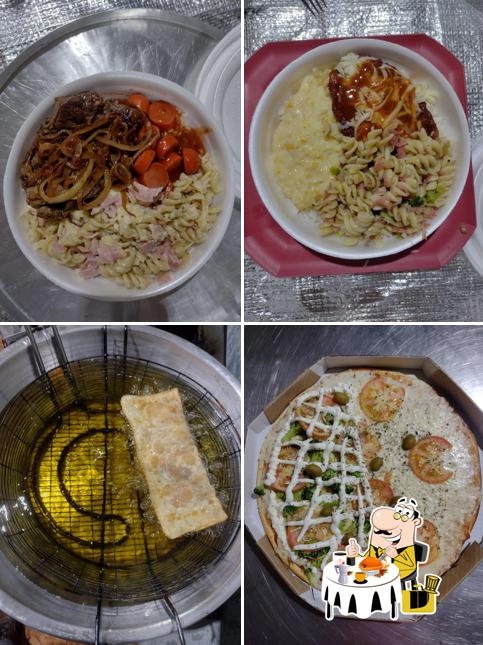 Platos en Ed'ss lanches fritas pastéis pizza Marmitex prato feito