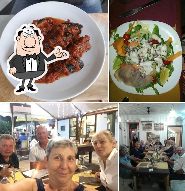 La interni e cibo del ristorante