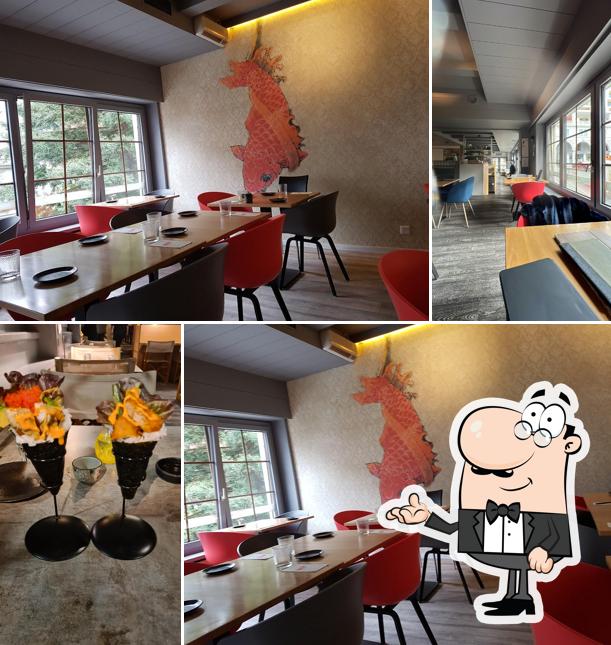 Gli interni di Huit sushi restaurant