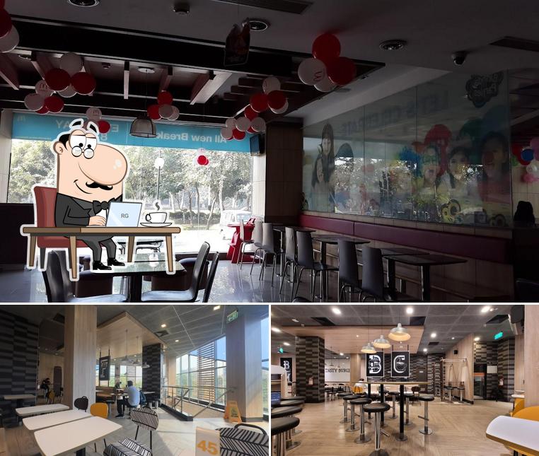 The interior of McDonald's