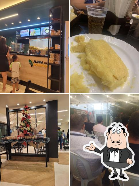Entre diversos coisas, interior e comida podem ser encontrados a Aldeia da Pamonha